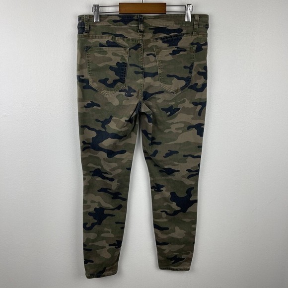 Gap Jeggings SIZE 29 Stretch Green Camo Low‎ Rise Skimmer Legging Pockets Denim - Picture 3 of 13